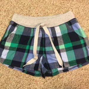 Aerie plaid pajama shorts